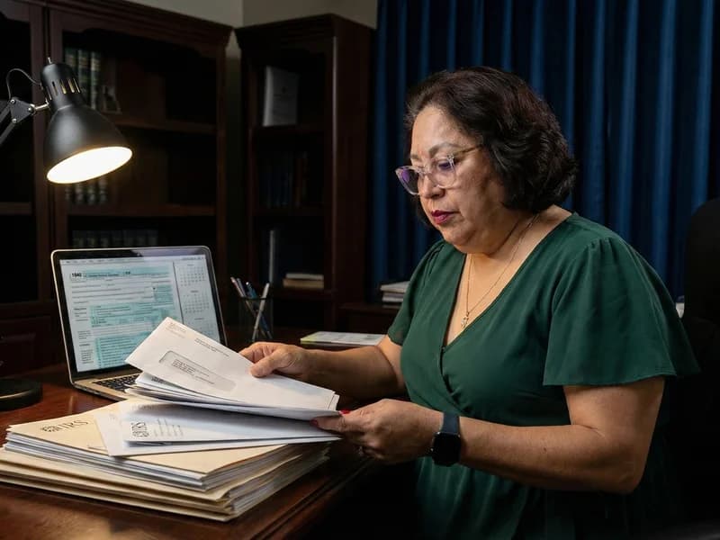 Tax professional resolving IRS issues for client